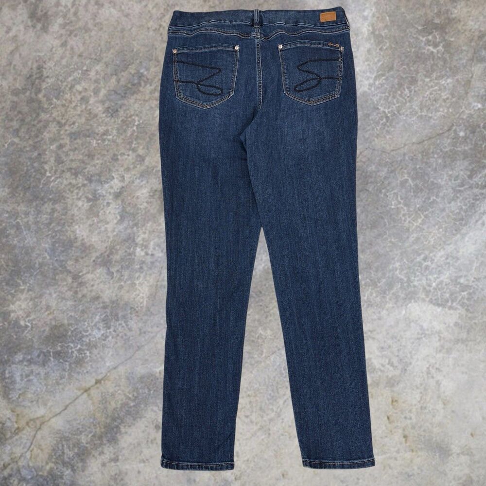 Seven7 for All Mankind Tummyless High Rise Skinny Jeans 16 Regular Stretch Denim - Picture 2 of 9